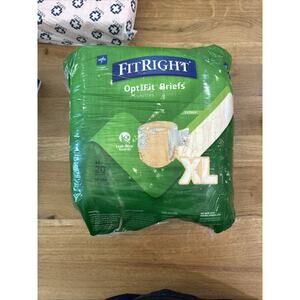 FitRight OptiFit XL Adult Diapers W/ Tabs, 20 Count, 56-64 Inch Waist Distress